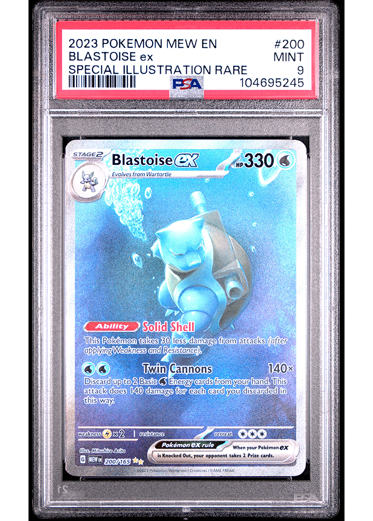 2023 POKEMON SCARLET & VIOLET 151 MEW EN BLASTOISE EX - #200 - PSA 9