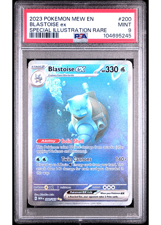 2023 POKEMON SCARLET & VIOLET 151 MEW EN BLASTOISE EX - #200 - PSA 9