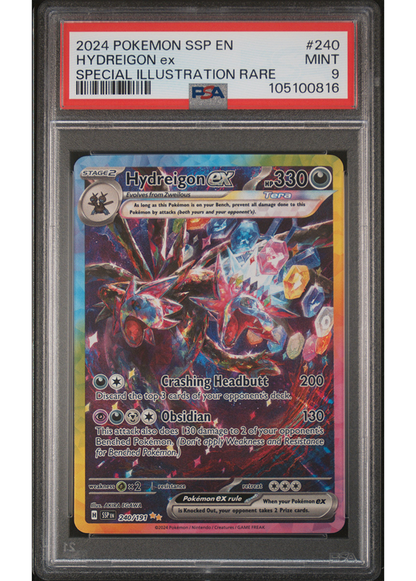 2024 POKEMON SCARLET & VIOLET SURGING SPARKS HYDREIGON EX - #240 - PSA 9
