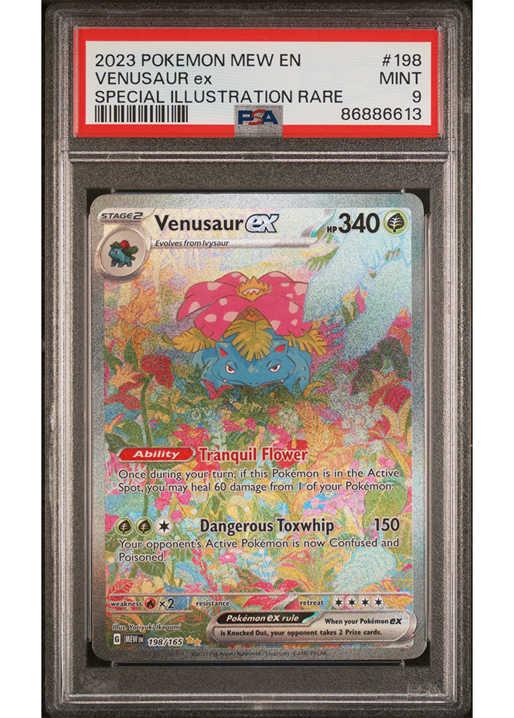 2023 POKEMON SCARLET & VIOLET 151 MEW EN VENUSAUR EX - #198 - PSA 9