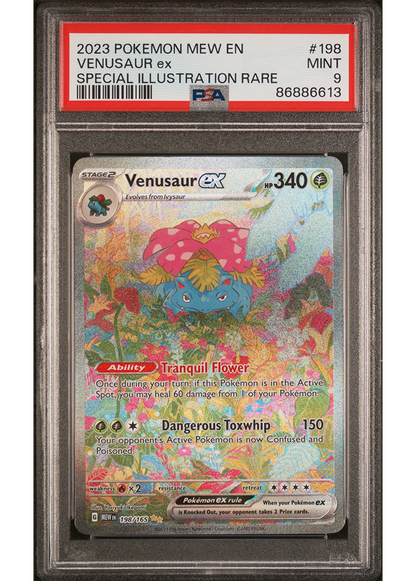 2023 POKEMON SCARLET & VIOLET 151 MEW EN VENUSAUR EX - #198 - PSA 9