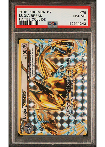 2016 POKEMON XY FATES COLLIDE LUGIA BREAK - #79 - PSA 8