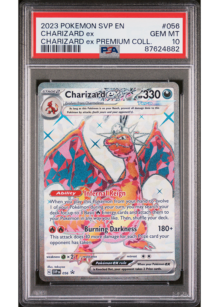 2023 POKEMON SCARLET & VIOLET BLACK STAR PROMO CHARIZARD EX - #056 - PSA 10