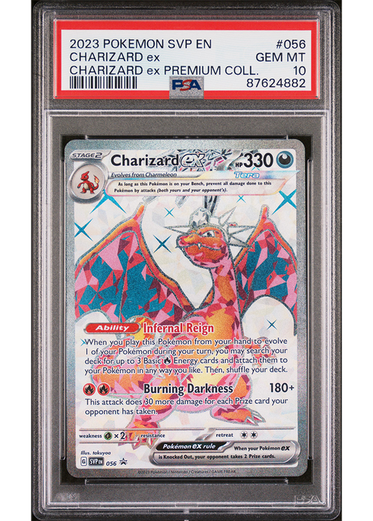 2023 POKEMON SCARLET & VIOLET BLACK STAR PROMO CHARIZARD EX - #056 - PSA 10