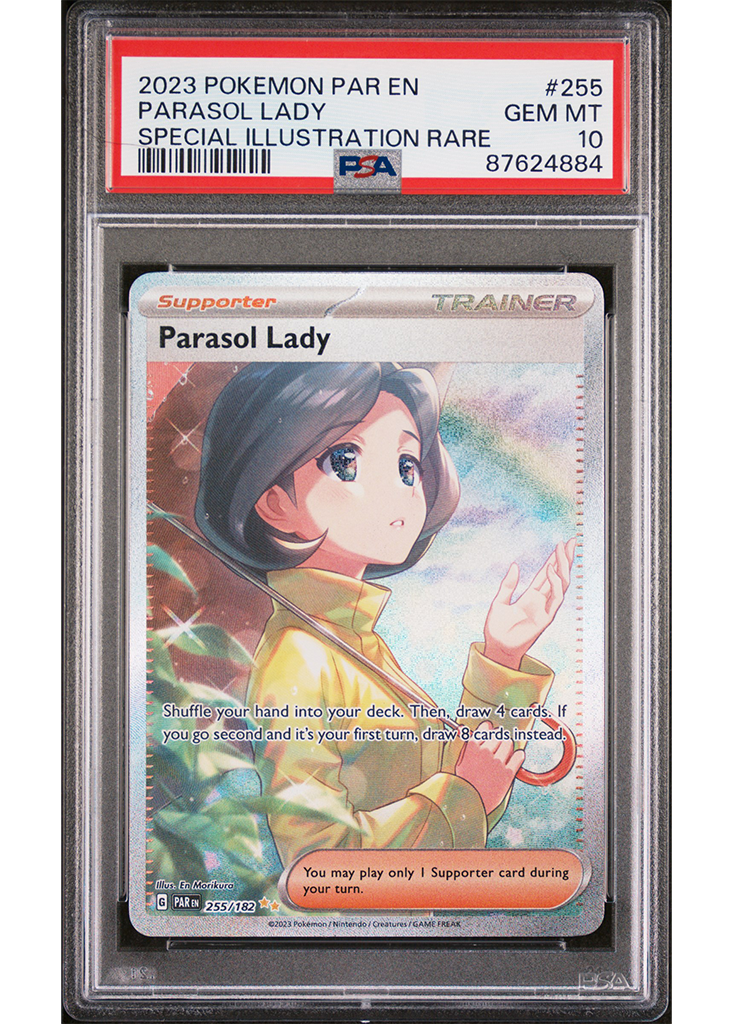 2023 POKEMON SCARLET & VIOLET PARADOX RIFT PARASOL LADY - #255 - PSA 10