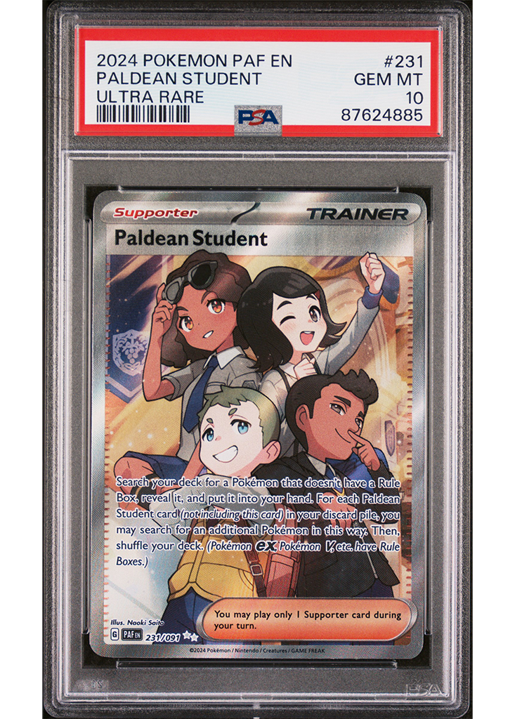 2024 POKEMON SCARLET & VIOLET PALDEAN FATES PALDEAN STUDENT - #231 - PSA 10