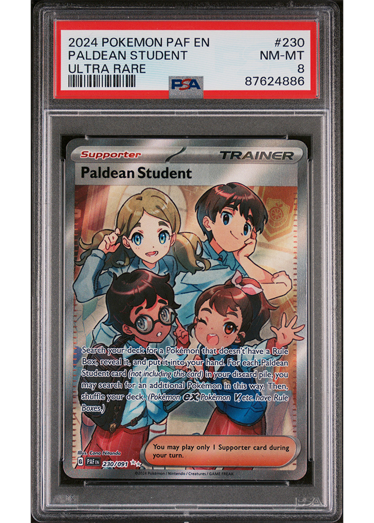 2024 POKEMON SCARLET & VIOLET PALDEAN FATES PALDEAN STUDENT - #230 - PSA 8