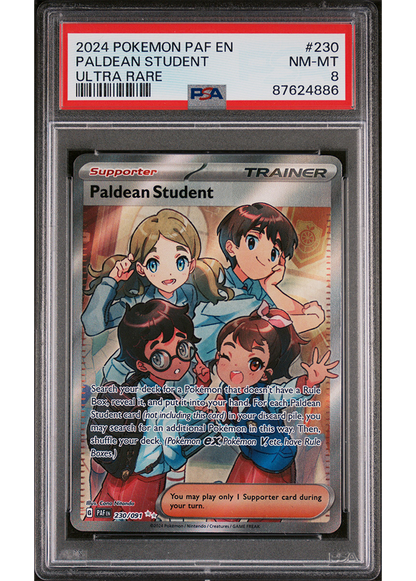 2024 POKEMON SCARLET & VIOLET PALDEAN FATES PALDEAN STUDENT - #230 - PSA 8