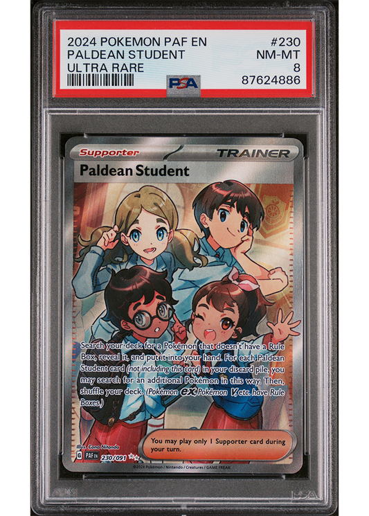 2024 POKEMON SCARLET & VIOLET PALDEAN FATES PALDEAN STUDENT - #230 - PSA 8