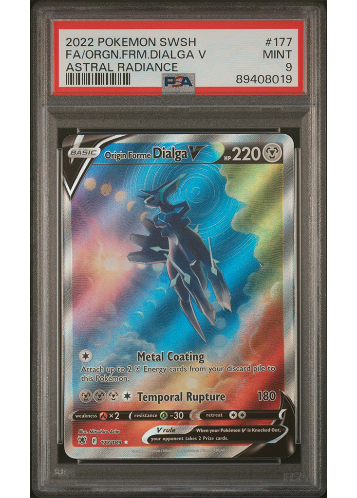 2022 POKEMON SWORD & SHIELD ASTRAL RADIANCE ORIGIN FORME DIALGA V- #177 - PSA 9