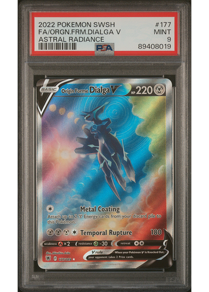 2022 POKEMON SWORD & SHIELD ASTRAL RADIANCE ORIGIN FORME DIALGA V- #177 - PSA 9