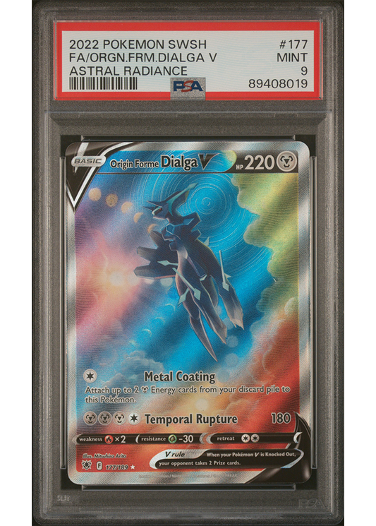 2022 POKEMON SWORD & SHIELD ASTRAL RADIANCE ORIGIN FORME DIALGA V- #177 - PSA 9