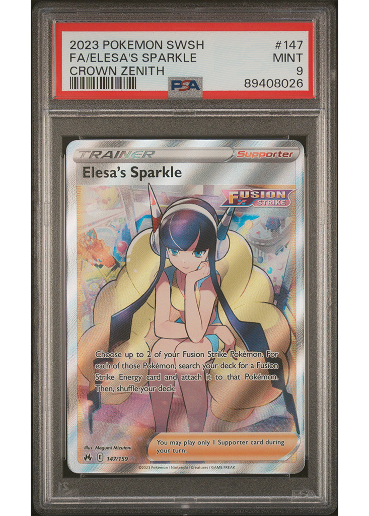 2023 POKEMON SWSH CROWN ZENITH ELESA'S SPARKLE - #147 - PSA 9
