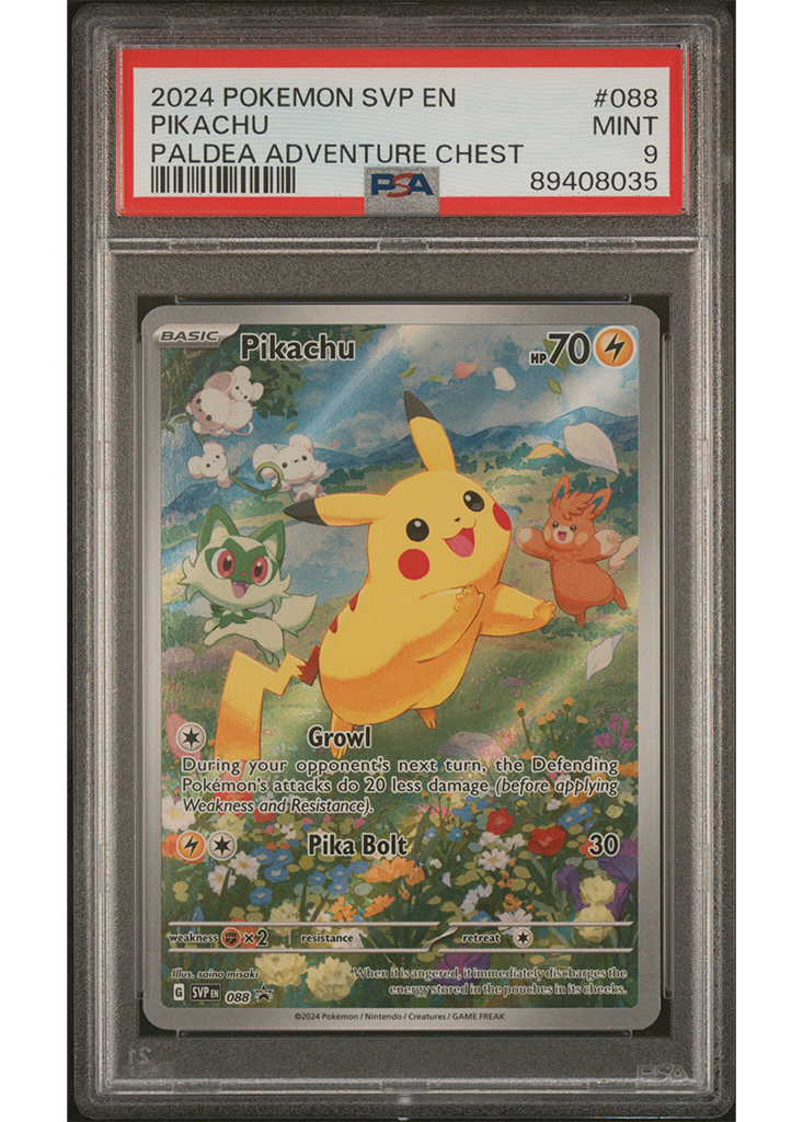 2024 POKEMON SCARLET & VIOLET BLACK STAR PROMO PIKACHU - #088 - PSA 9