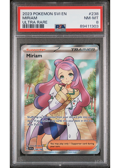 2023 POKEMON SV1 EN - SCARLET & VIOLET MIRIAM - #238 - PSA 8