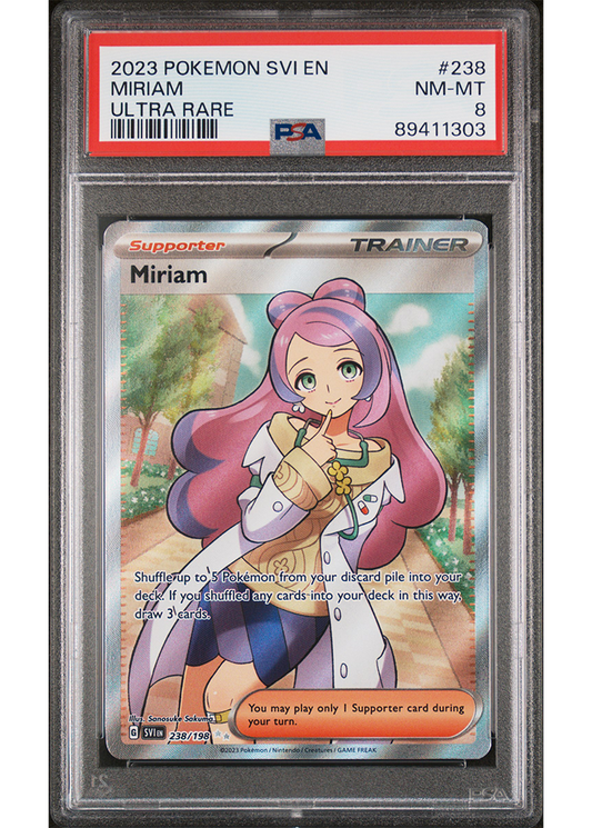 2023 POKEMON SV1 EN - SCARLET & VIOLET MIRIAM - #238 - PSA 8