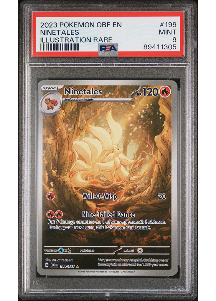 2023 POKEMON SCARLET & VIOLET OBSIDIAN FLAMES NINETALES - #199 - PSA 9