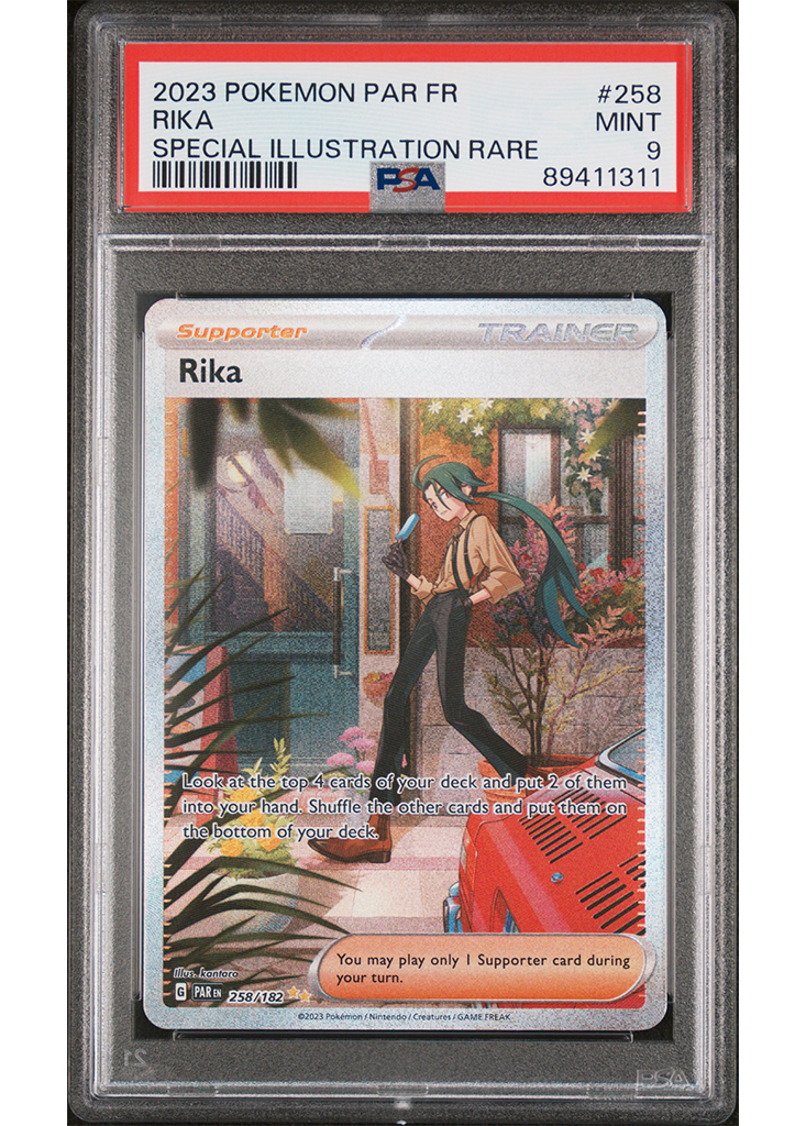2023 POKEMON SCARLET & VIOLET PARADOX RIFT RIKA - #258 - PSA 9
