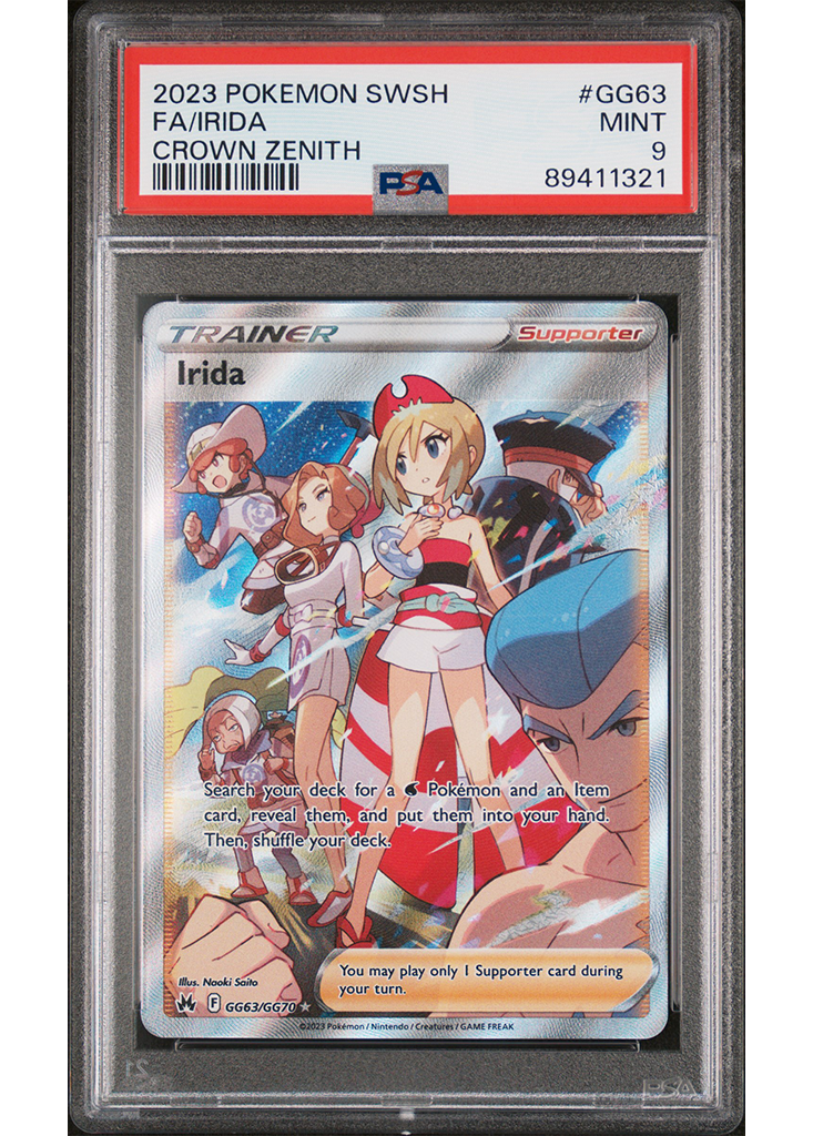 2023 POKEMON SWSH CROWN ZENITH IRIDA - #GG63 - PSA 9