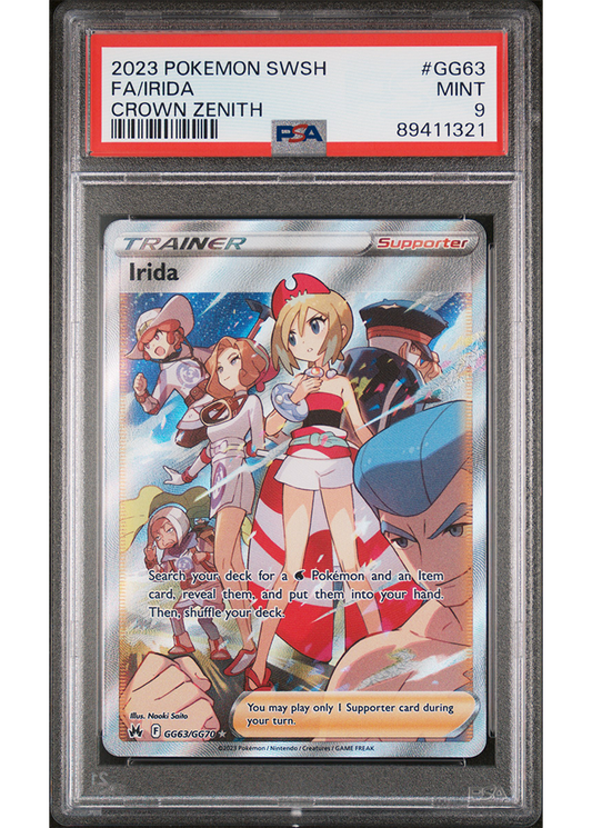 2023 POKEMON SWSH CROWN ZENITH IRIDA - #GG63 - PSA 9
