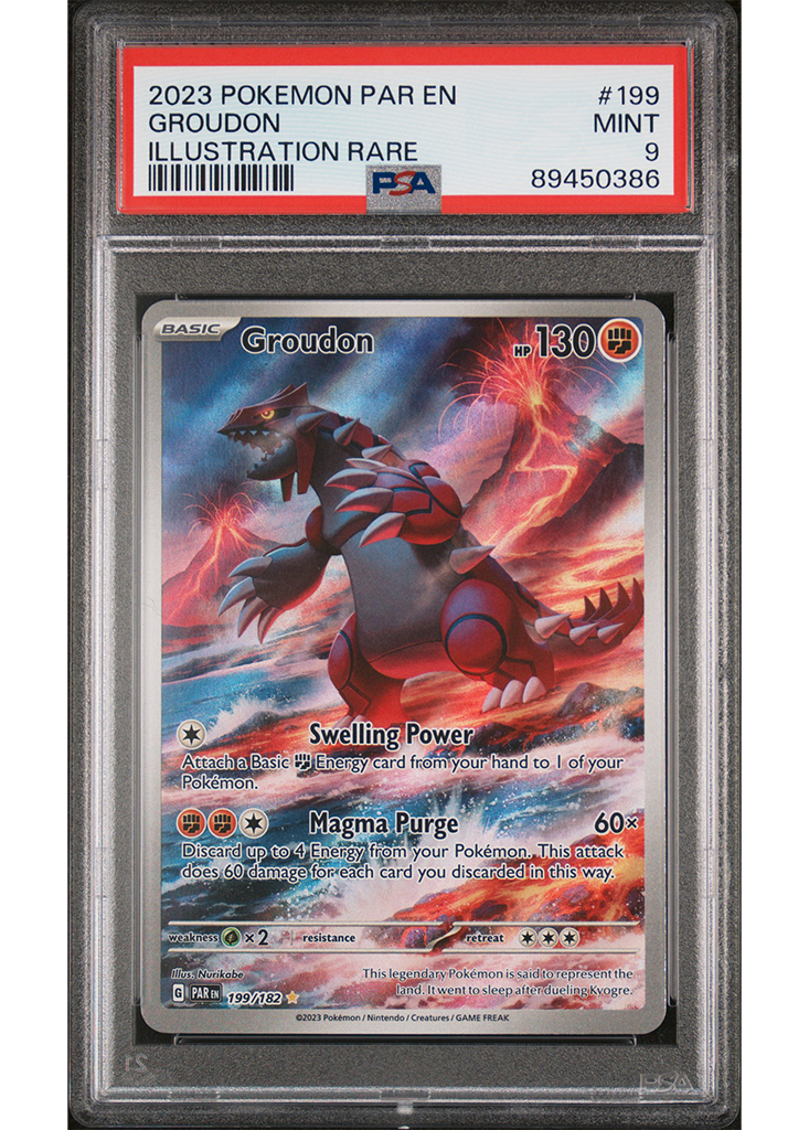 2023 POKEMON SCARLET & VIOLET PARADOX RIFT GROUDON - #199 - PSA 9