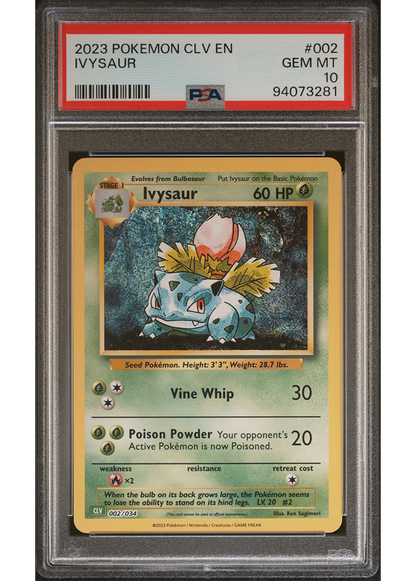 2023 POKEMON CLV - TRADING CARD GAME CLASSIC IVYSAUR - #002 - PSA 10