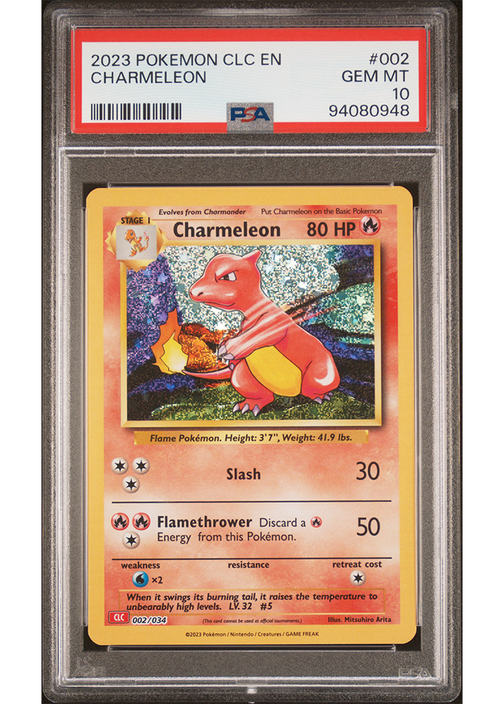 2023 POKEMON CLC - TRADING CARD GAME CLASSIC CHARMELEON - #002 - PSA 10