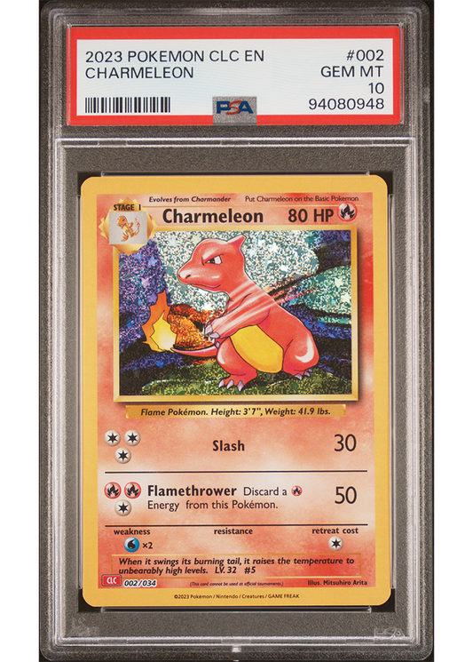 2023 POKEMON CLC - TRADING CARD GAME CLASSIC CHARMELEON - #002 - PSA 10