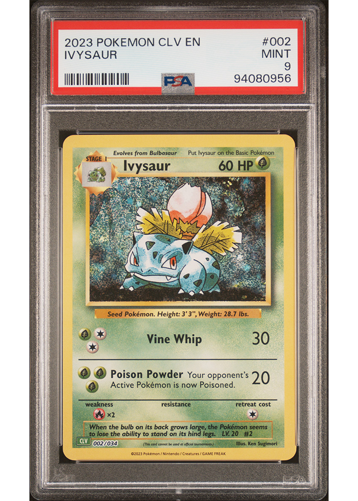 2023 POKEMON CLV - TRADING CARD GAME CLASSIC IVYSAUR - #002 - PSA 9