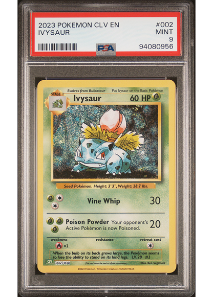 2023 POKEMON CLV - TRADING CARD GAME CLASSIC IVYSAUR - #002 - PSA 9