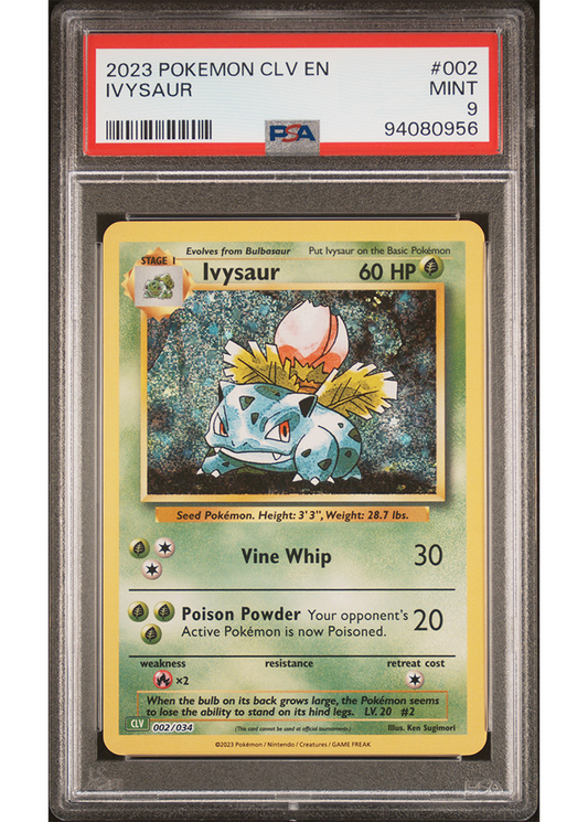 2023 POKEMON CLV - TRADING CARD GAME CLASSIC IVYSAUR - #002 - PSA 9